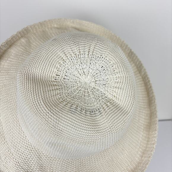 Wallaroo Victoria Sun Hat OS Beige White Travel Outdoor vacation resort - Picture 6 of 10